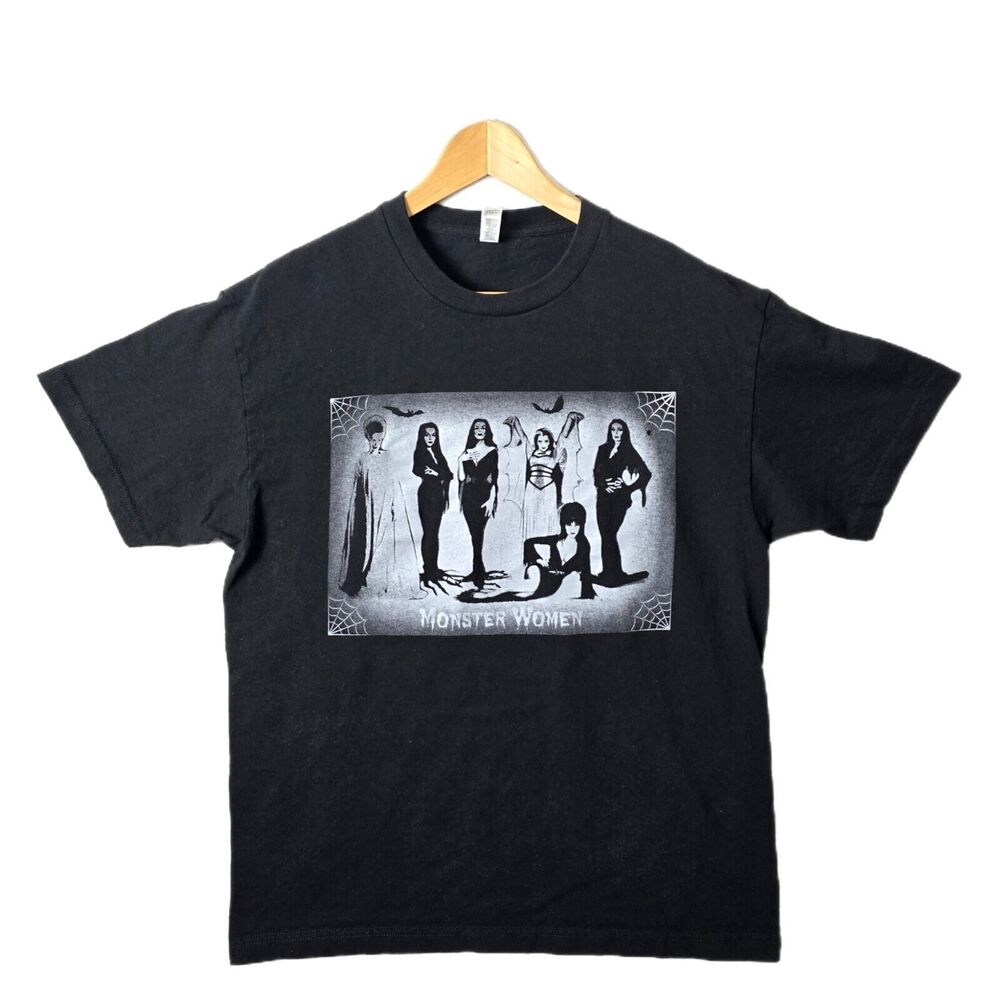 Monster Women Shirt Size Large Horror Movie Halloween Elvira Addams Family Scary